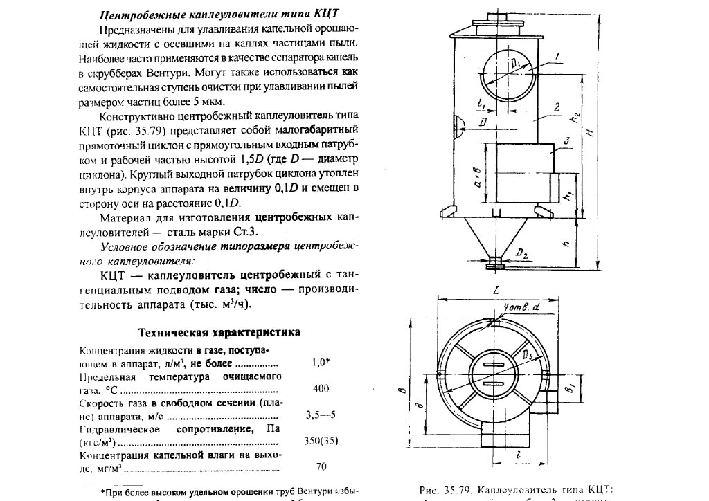 Чертеж каплеуловителя КЦТ в Гусь-Хрустальном