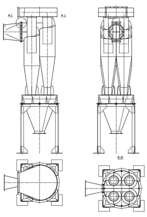 чертеж циклона У21-ББЦ в Гусь-Хрустальном
